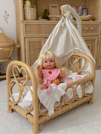 SALLI COLLECTIVE - 🍓 Strawberry Frilled Bib & Diaper Doll Set 34-38cm dolls