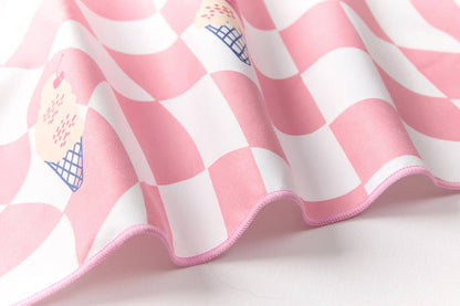 LESIMO - Sand Free Kids Hooded Towel - Ice Cream