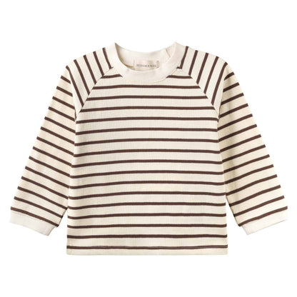 Designer Kidz - Jack Rib Stripe Top - Chestnut
