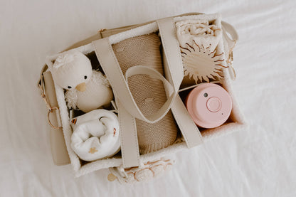 The Beige Collective - Teddy Boucle Nappy Caddy | Cream