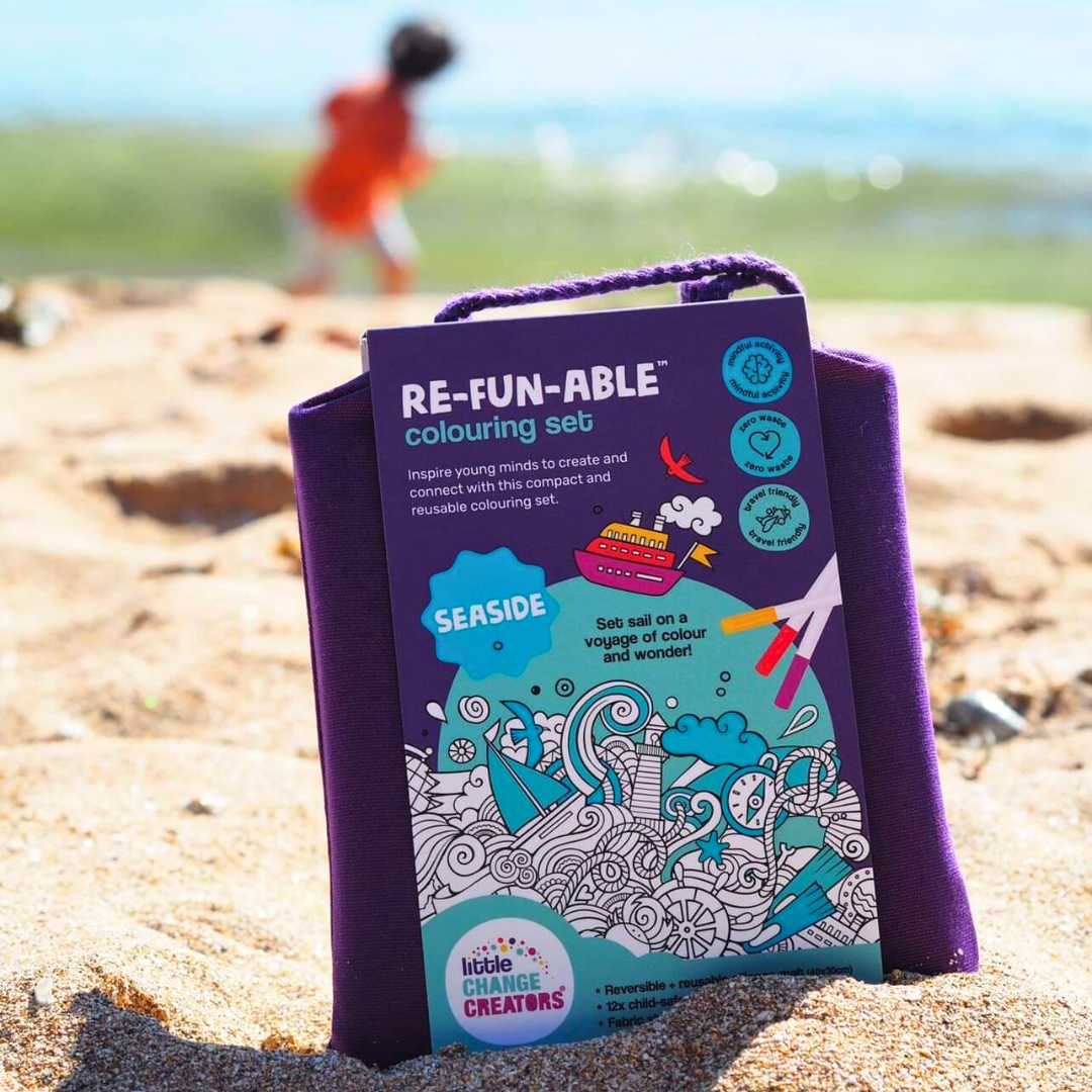 Little Change Creators - SEASIDE | Eco-Friendly Kid's Wipeable Colouring Set