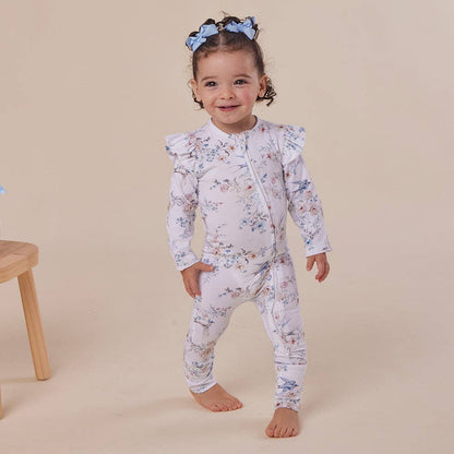 Snuggle Hunny - Sweet Swallows Organic Snugglesuit Convertible Romper