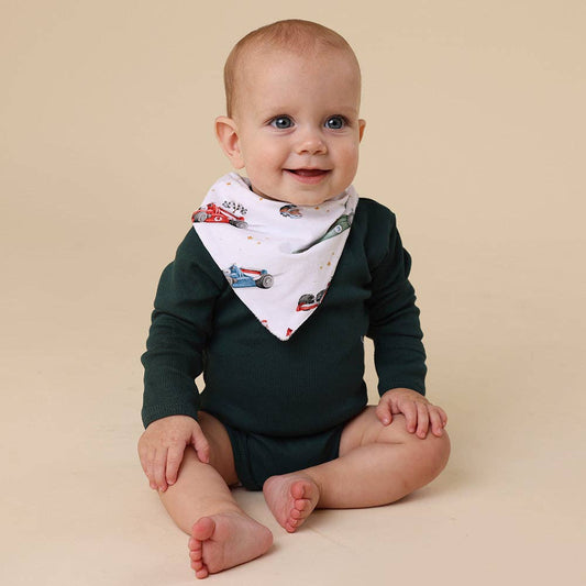Snuggle Hunny - Little Racers Organic Dribble Bib