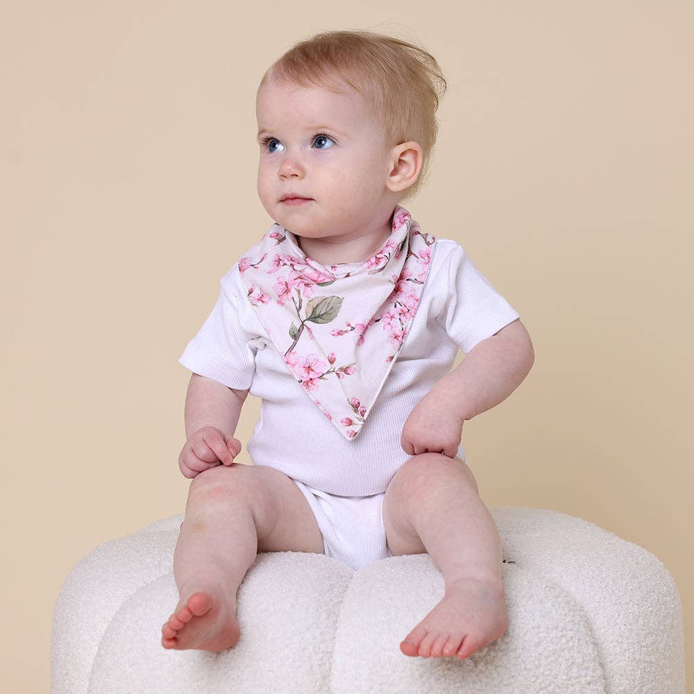 Snuggle Hunny - Cherry Blossom Organic Dribble Bib