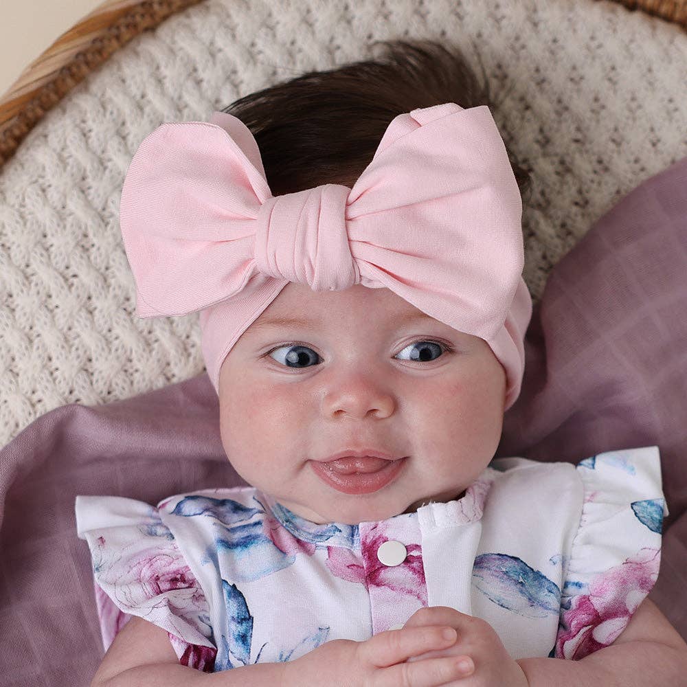Snuggle Hunny - Baby Pink Organic Oversized Bow