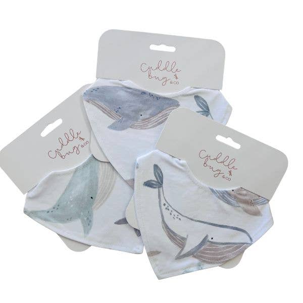 Cuddle Bug & Co - Waterproof Dribble Bib Whales