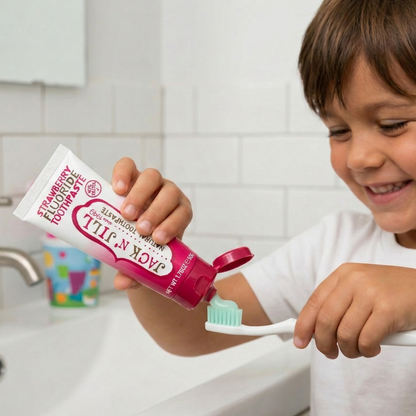 Jack N' Jill Kids - Jack N' Jill Natural Strawberry Toothpaste with Fluoride 50g