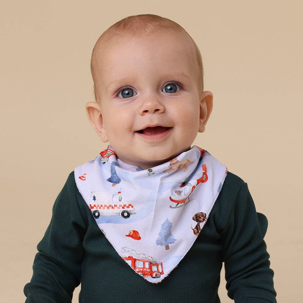 Snuggle Hunny - To The Rescue Organic Dribble Bib