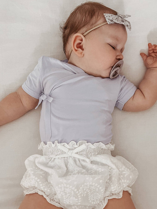 Elke & Indigo - Bamboo/Organic Cotton Willow Bodysuit - Soft Lilac