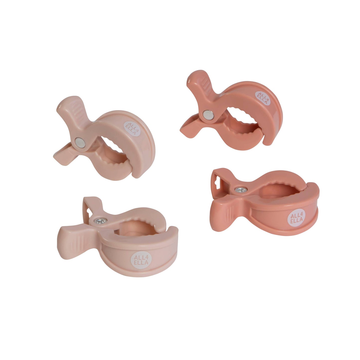 All4Ella - Pram Pegs 4pk - Cream/Peach
