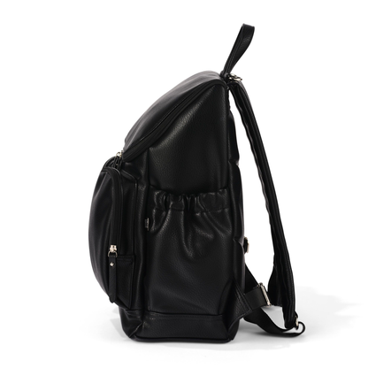 OiOi - Signature Nappy Backpack - Black Dimple Vegan Leather