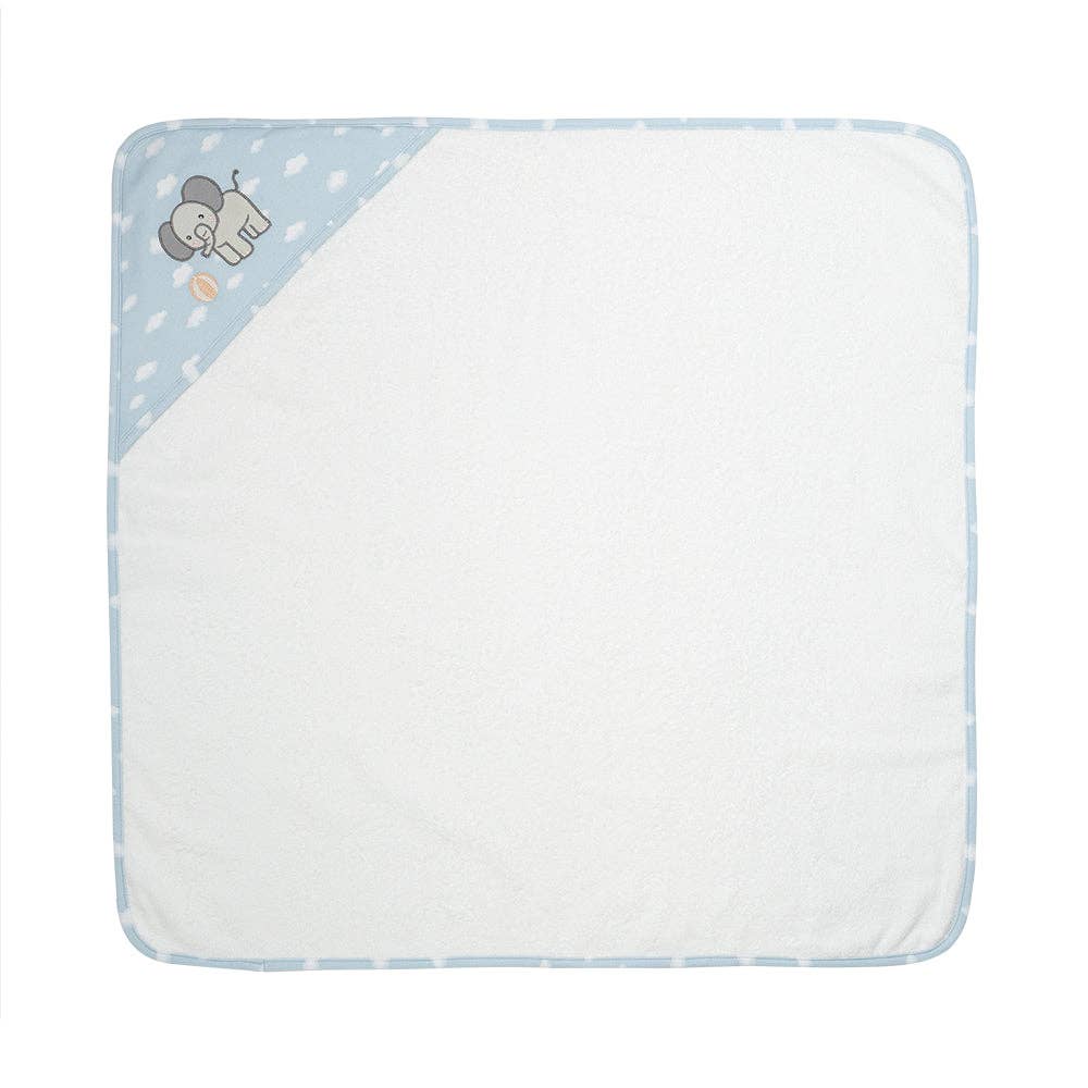 Living Textiles - Organic Hooded Towel - Elephant Playtime
