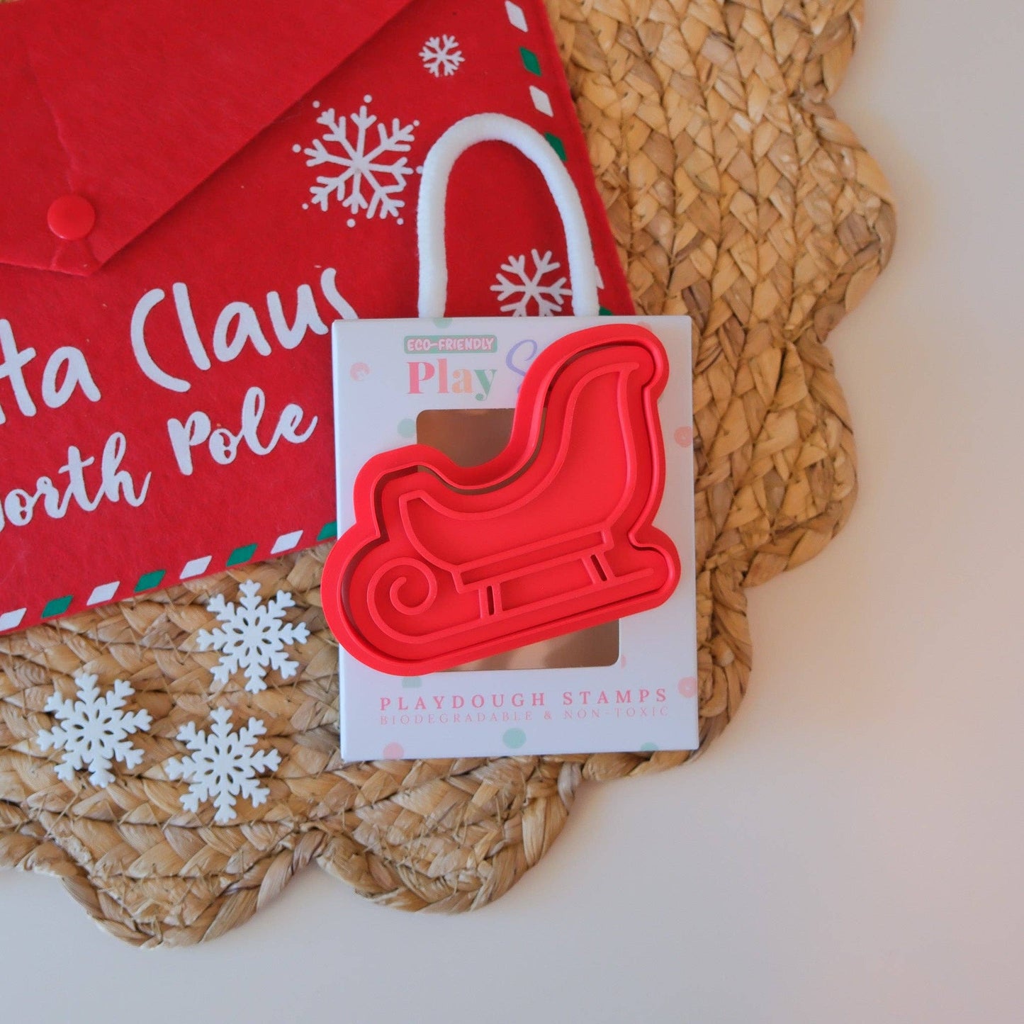 Play Sense - Eco Playdough Stamp | Christmas | Sleigh