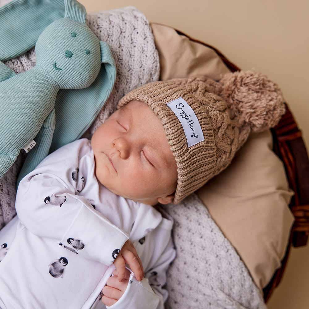 Snuggle Hunny - Hazelnut Organic Baby Knit Beanie
