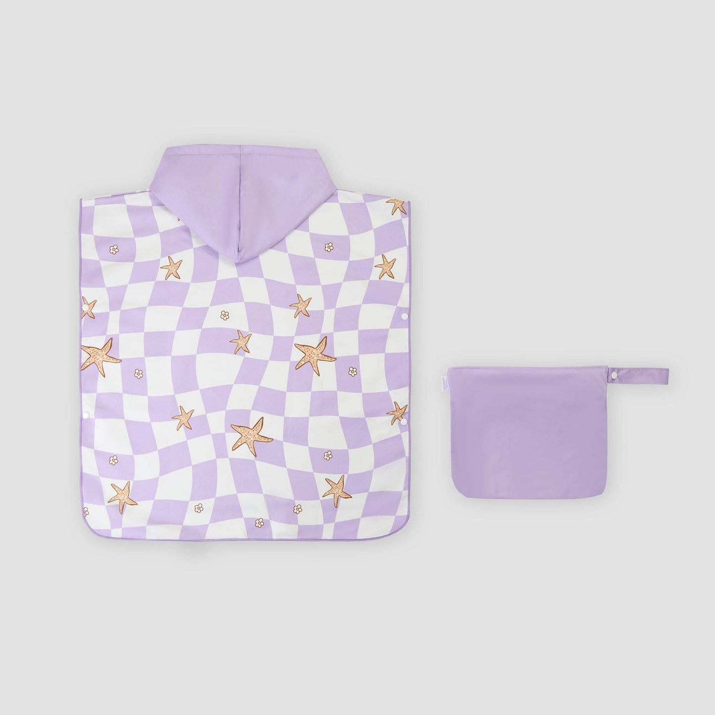 LESIMO - Sand Free Kids Hooded Towel - Star Fish