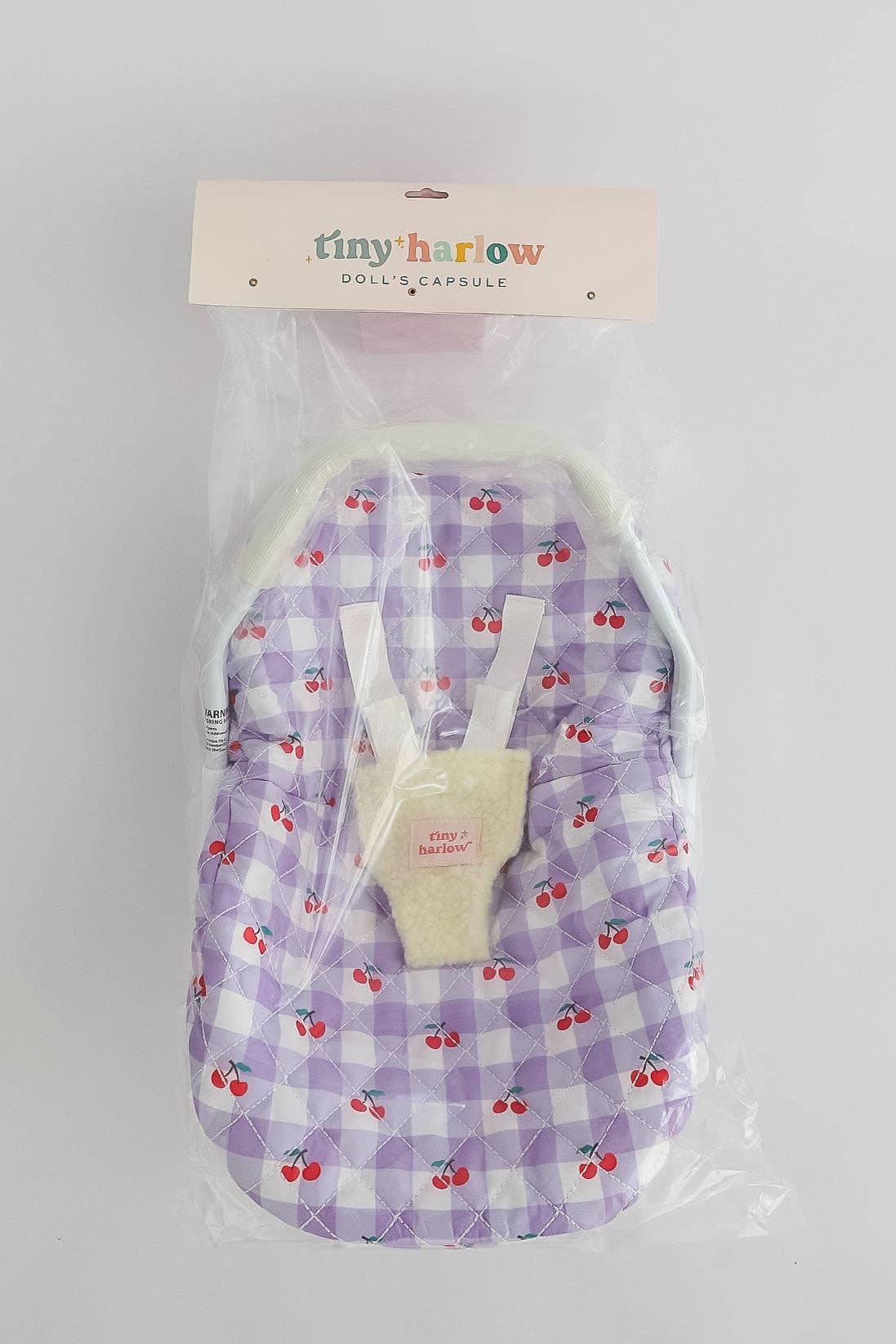 Tiny H - Tiny Harlow Dolls Car Seat Capsule - Cherry Gingham