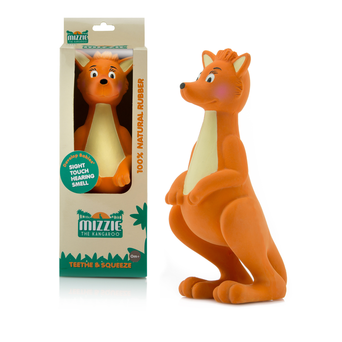 Mizzie The Kangaroo Natural Rubber Teething Toy