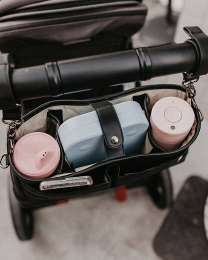 OiOi - Signature Pram Caddy - Black Diamond Quilt