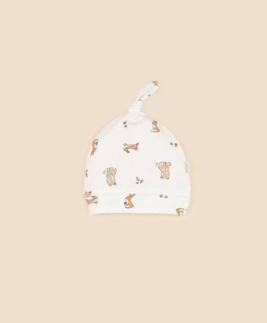 Lūmmi in Colour Babywear - Organic Cotton Beanie - Bear & Bunny