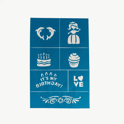 Oh Flossy - Oh Flossy Reusable Adhesive Face Paint & Makeup Stencils - Teal