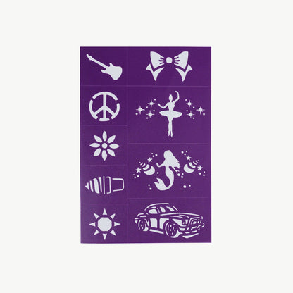 Oh Flossy - Oh Flossy Reusable Adhesive Face Paint & Makeup Stencils - Purple