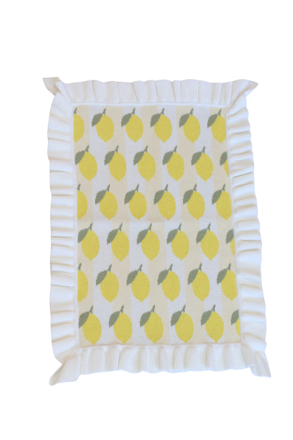 SALLI COLLECTIVE - Freshly squeezed frilled doll Blanket + Pillow set