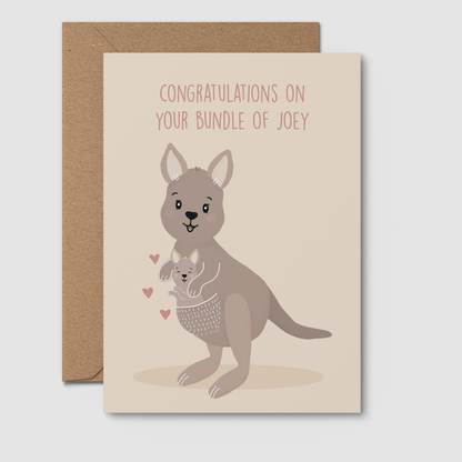 From Rosalie - Bundle of Joey | AUSTRALIAN BABY SHOWER CARD | newborn