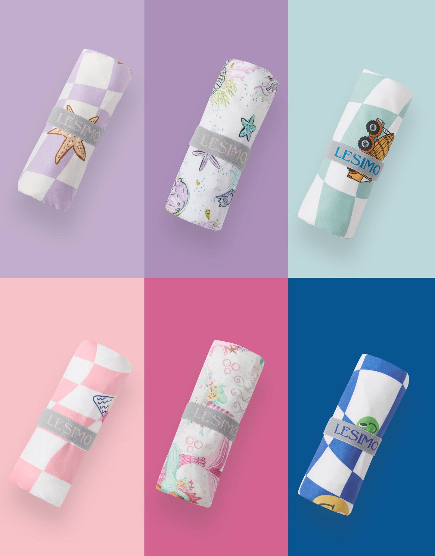LESIMO - Sand Free Kids Hooded Towel - Ice Cream
