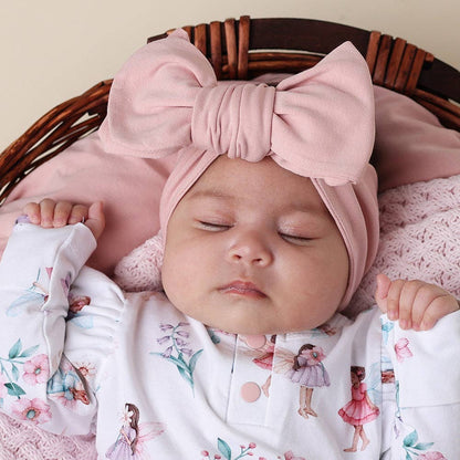 Snuggle Hunny - Lullaby Pink Organic Oversized Bow