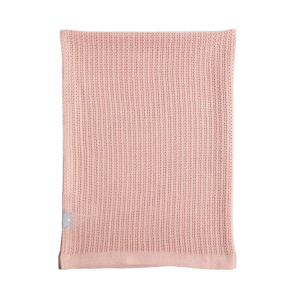 Living Textiles - Bassinet Cotton Cellular Blanket - Dusty Pink