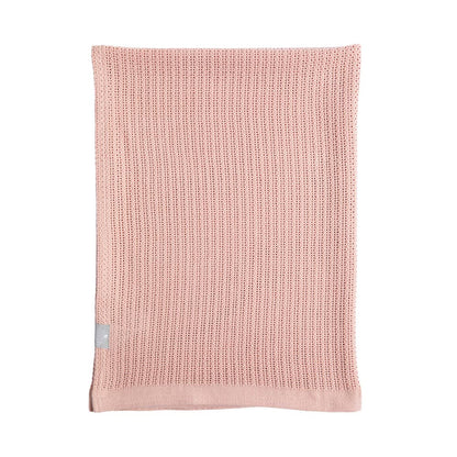 Living Textiles - Bassinet Cotton Cellular Blanket - Dusty Pink