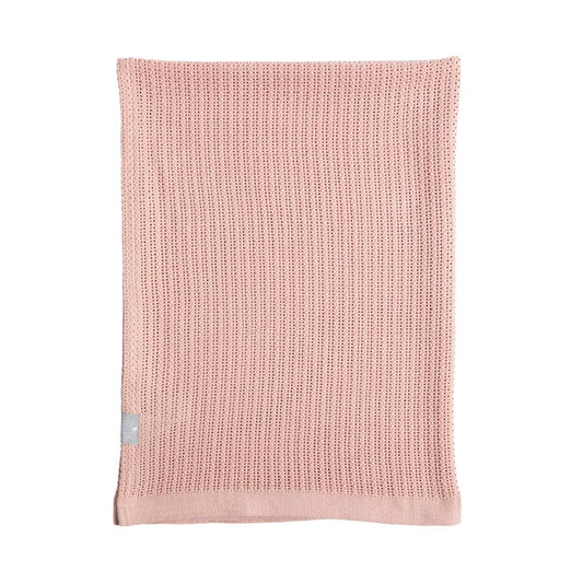Living Textiles - Bassinet Cotton Cellular Blanket - Dusty Pink