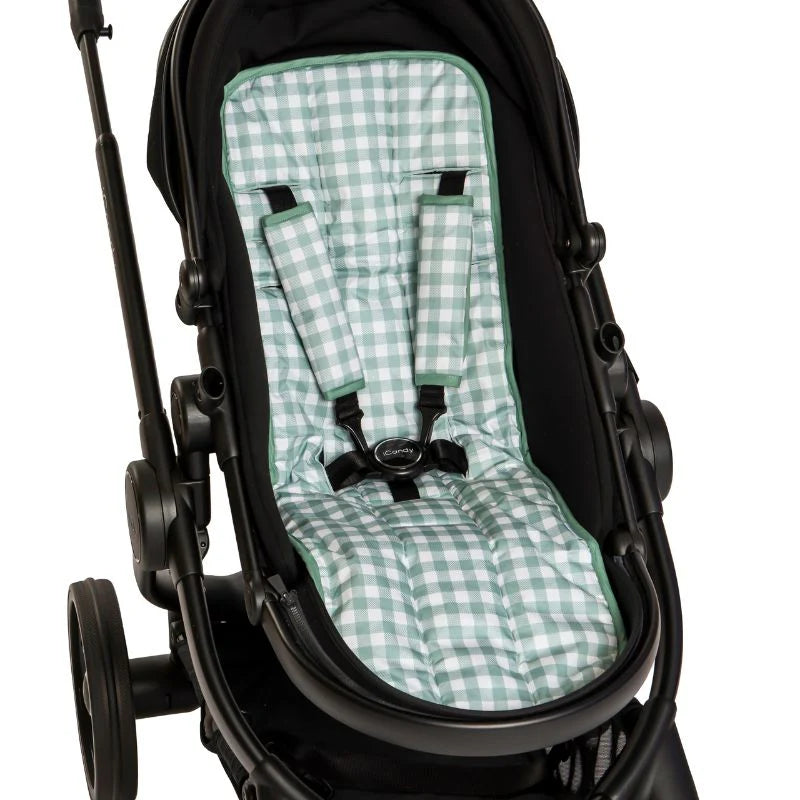 All4Ella - Universal Pram Liner - Gingham Sage
