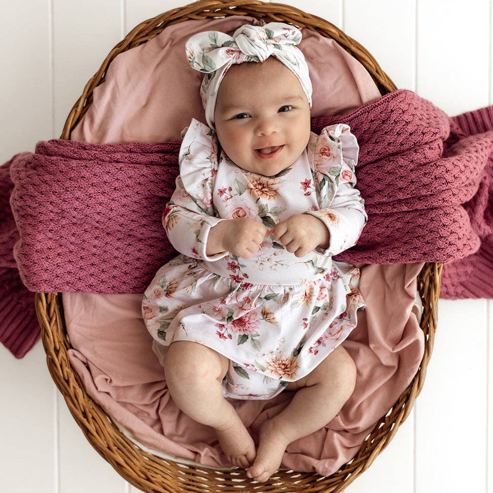 Snuggle Hunny - Birds & Blooms Long Sleeve Organic Dress