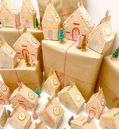 Black Bow Studio - Gingerbread House Village Christmas Advent Calendar