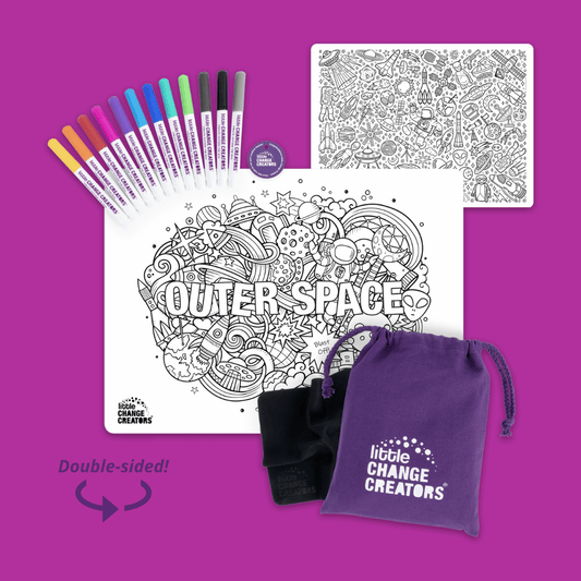 Little Change Creators - OUTER SPACE | Re-FUN-able™ Travel Activity + Play Mat
