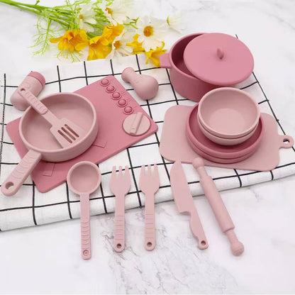 ToysLink - Pink Silicone Cookware Set