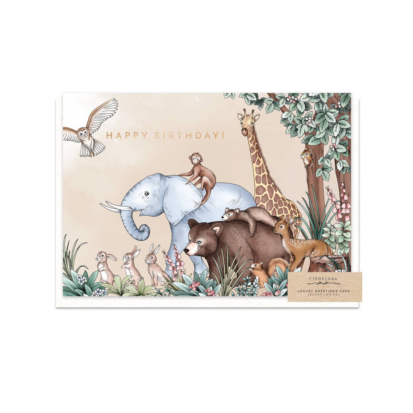 Typoflora - Woodland Birthday Card