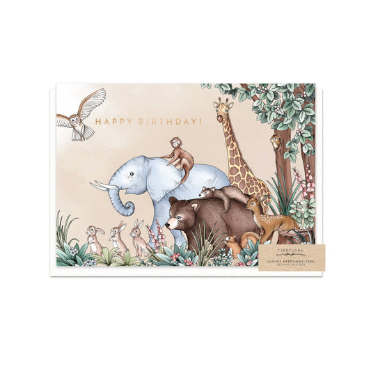 Typoflora - Woodland Birthday Card