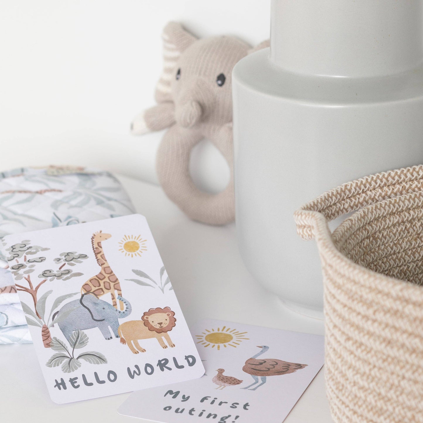 Living Textiles - Milestone Cards - Wild Safari