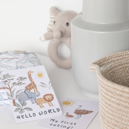 Living Textiles - Milestone Cards - Wild Safari