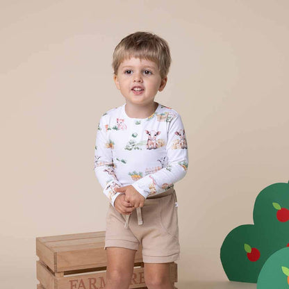 Snuggle Hunny - Farm Long Sleeve Organic Bodysuit
