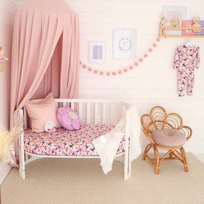 Snuggle Hunny - Blushing Beauty Organic Fitted Cot Sheet
