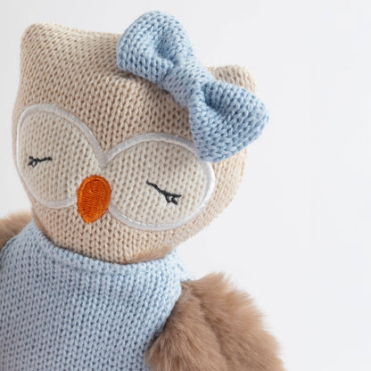Living Textiles - Knitted Animal Toy- Ollie the Owl