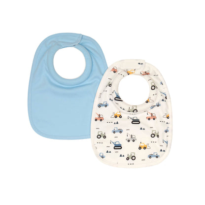 All4Ella - Roll Neck Bibs 2pk - Diggers