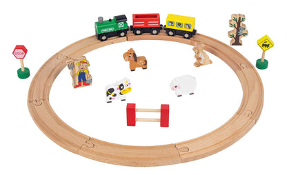ToysLink - Wooden Train Play Set