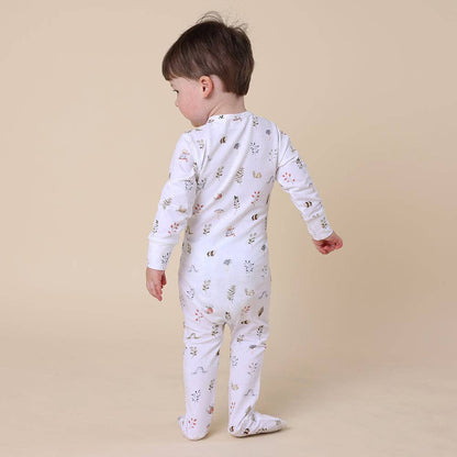 Snuggle Hunny - Garden Friends Organic Snuggle Sleepsuit Zip Footie