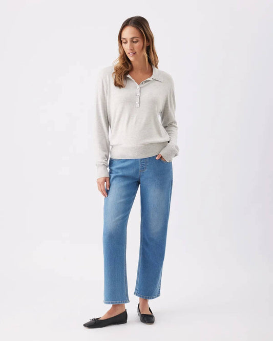 Ripe Maternity - Teddy Straight Jean Classic Blue