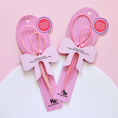 no nasties kids - Topsy Tail Hair Styling Tool Pink