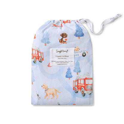 Snuggle Hunny - To The Rescue Organic Fitted Cot Sheet